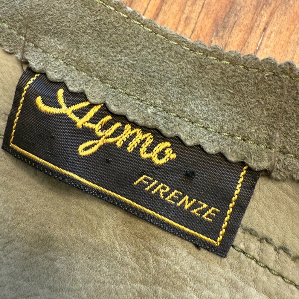 Aymo Italian Leather Patchwork Designed Long Slee… - image 4